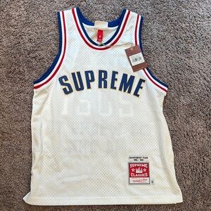 SUPREME X MITCHELL AND NESS MESH BASKETBALL JERSEY